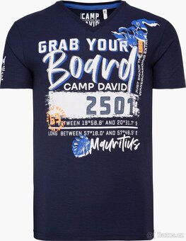 CAMP DAVID Pánské tričko s potiskem Thunder Blue  L (nové) - 10