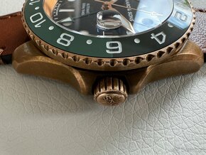 Hodinky MS Olive green GMT Bronze diver - 10