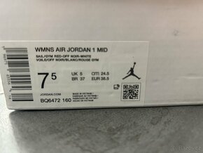 Air Jordan 1 Mid Gym Red Off Noir - 10