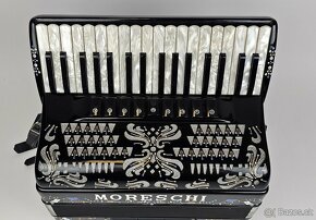 Taliansky akordeon harmonika Moreschi Swarovski - 4 hlas 72b - 10