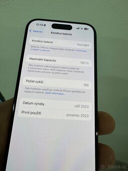 iPhone 15 Pro 256gb, černý titan, kondice baterie 100%, - 10