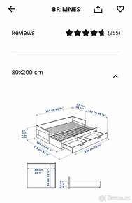 Rozkládací postel IKEA BRIMNES - 10