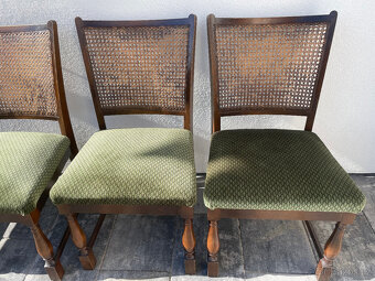 Jídelní souprava stůl a 4 židle Lübke - výplet Thonet - 10