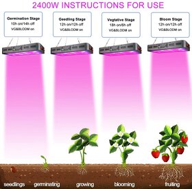 LEDGrow Light Grow s Hydroponics stytem-příkon:1200Wa2400W. - 10