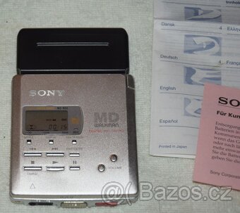 Minidisk recorder SONY MZ-R55 + media + DO + akku box - 10