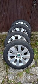 Alu kola R16 5x112 originál Škoda + zimní pneu - 10