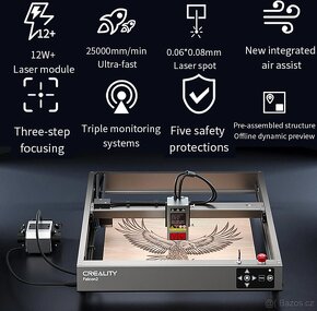 Laserová gravírka/laser Creality Falcon2 12W - 10