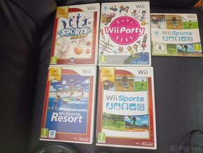 Nintendo Wii, 2 dálkové ovladače,ovladač,volant,lišta,4 hry - 10