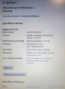 Notebook Acer Aspire ES15 (ES1-533-C252), černý - 10