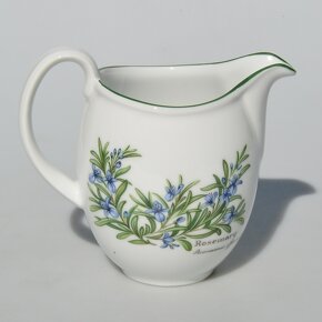 Bylinková porcelánová sada -cajnik +dvojset +mlékovka + hrne - 10