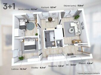 Prodej bytu 3+1 75 m² nám. Přátelství, Tábor - 10