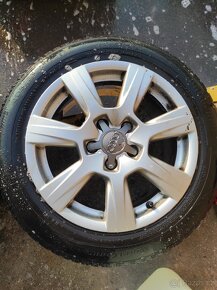 Prodám ALU 16  5 x 112 z Audi se zimními gumami na dojetí - 10