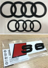 AUDI ZNAK LOGO AUDI KRUHY EMBLEMY SLINE AUDI ZNAKY NAPIS - 10