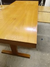 Retro konferenční masivní dubový stůl - 10