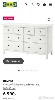 Prodám komodu IKEA Hemnes - 10