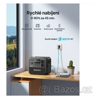 BLUETTI AC70 768Wh/1000W ,elektrárna UPS,5 záruka,140W solár - 10