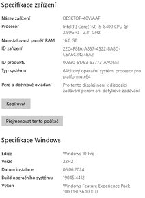 Spolehlivý herní počítač : AMD RX580 8GB,16GB RAM,6-core i5 - 10
