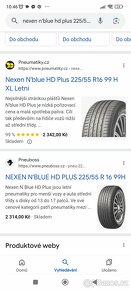 Nové letní pneu Nexen N Blue HD plus 225/55 R16 DOT 03/24 - 10