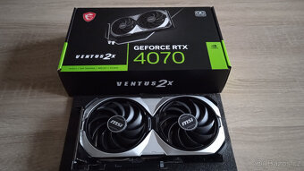 RTX 4070 MSI VENTUS 2X E1 12G OC GDDR6 - PERFEKTNÍ STAV - 10