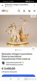 Starožitné luxusní barokní porcelánové Hodiny. Signováno 4x. - 10