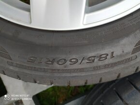 ALU KOLA AUDI A1 - 5x100 - r15 + LETNÍ PNEU DUNLOP 185/60/15 - 10