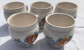 5x Keramický Talíř + Hrnek Porcelán Dekorace RETRO - 10