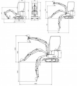 Minibagr M12, diesel, nový stroj, skladem - 11