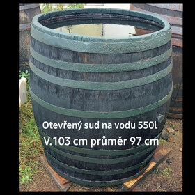 Dřevěné sudy a kádě na vodu 40l - 2500l - 11