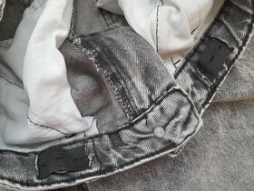 Šedo-černé riflové kalhoty vel. 152 - 158 - 11