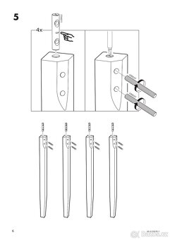 IKEA LERHAMN jídelní stůl 74x74 + 2 židle - 11