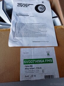 Fungl nové kusové al disky 16", 17", 18" originál Skoda - 11