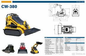 Mininakladač CW 380 triangl pásový ,nakladač, bagr , dumper. - 11