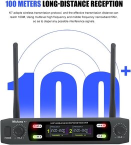Bezdrátový mikrofonní systém Micfuns K7 - 11