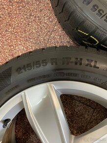 Originální Volkswagen ALU kola 5x112 r17 zimní pneu 6mm - 11