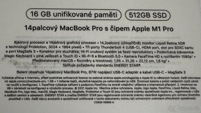 MacBook 14 PRO s čipem M1 Pro - 11