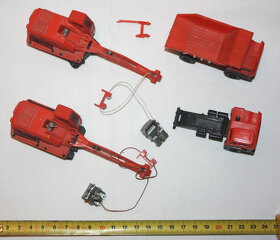 Hračka, hračky DDR, NDR, model 2x bagr + 2x nákladní auto - 11