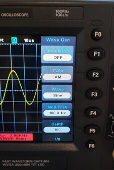 Osciloskop Hantek DSO2D15 150MHz s funkčním generátorem NOVÝ - 11