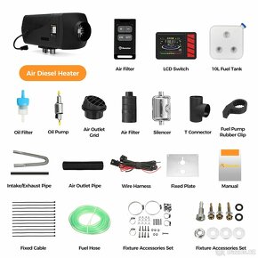 Nezávislé naftové topení 12/24V 2kW, auto Start/Stop, BT - 11