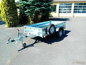 Brzděný přívěsný vozík 1300kg, 2,65m x 1,30m +vysoká plachta - 11