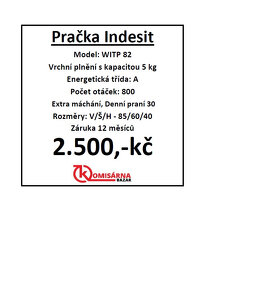 Použitá pračka Indesit se zárukou 12 měsíců - 11