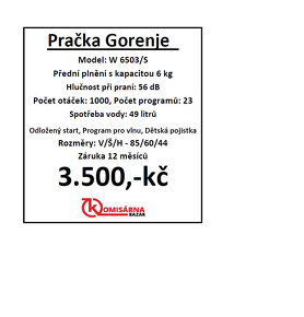 Použitá pračka Gorenje W6503/S - záruka 12 měsíců - 11