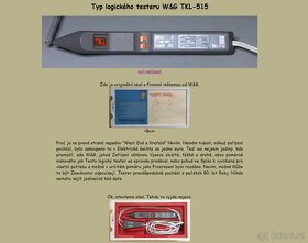 Retro profesionální logická sonda (tester) TKL-515 zn. W&G - 11