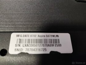 2-jádro Acer Aspire 5672WLMi - na doplnění nebo díly FUNKČNI - 11