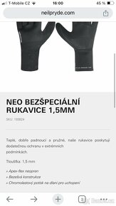 Pánské neoprenové rukavice Neil Pryde, 1,5 mm, vel. M - 11