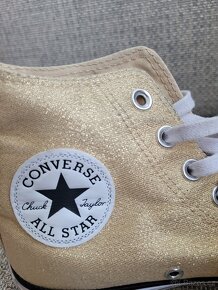 nové zlaté Converse Chuck Taylor All Star Hi Glitter vel 37 - 11