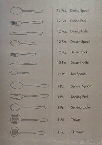 nerezová sada příborů - Siena A2311 KORKMAZ 89 ks - 11