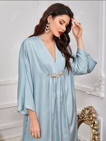 Shein společenské dlouhé šaty Abaya - 12