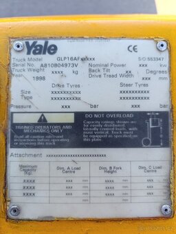 VZV YALE GLP16AF, LPG - 12