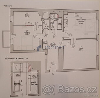 Pronájem bytu 3+kk/B, 90m², ul. Jugoslávských partyzánů, Pra - 12