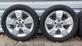 Alu kola 5x100 r15 originál Škoda fabia Roomster letní pneu - 12